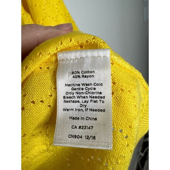 Talbots yellow cardigan size p twee - Picture 7 of 9